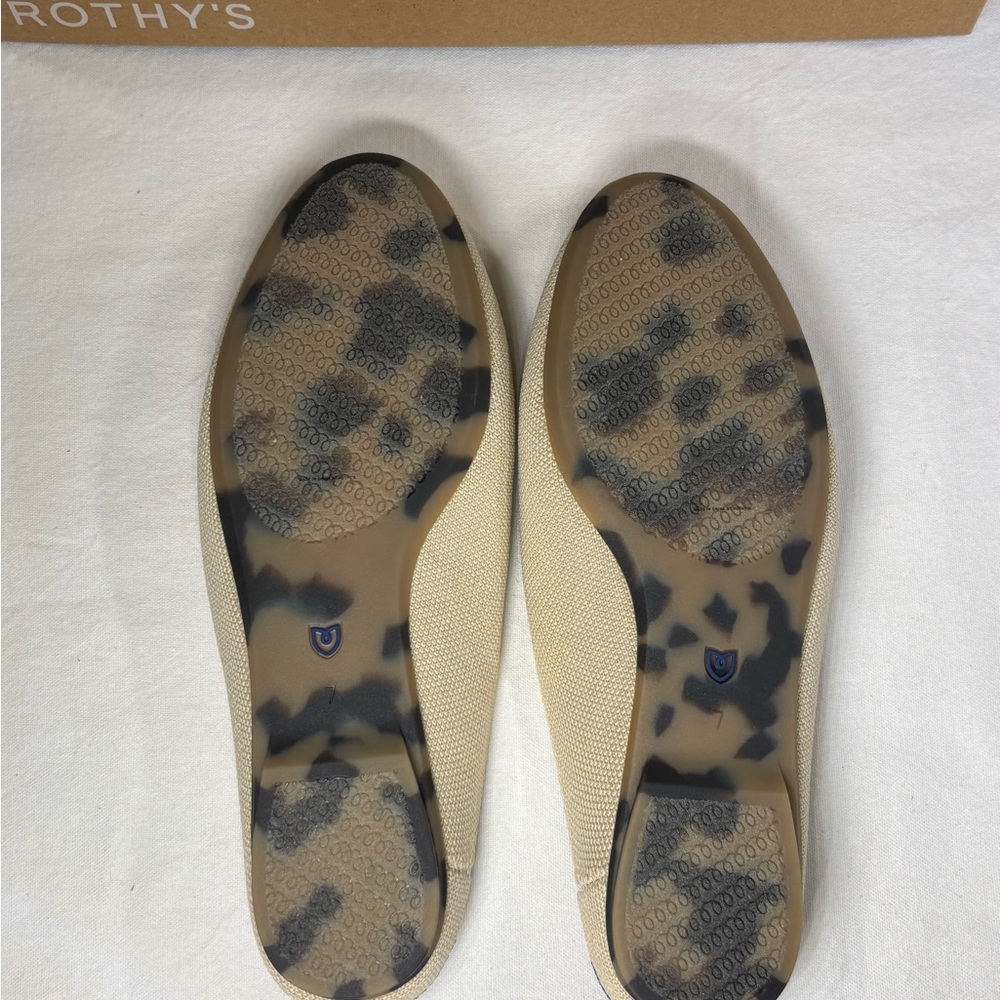 Rothy's Tan Loafers with Gold Detail - Picture 4 of 4